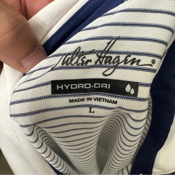 Walter Hagen Navy and White Polo with Hydro-Dri 3/polo style golf shirts - Picture 11 of 11